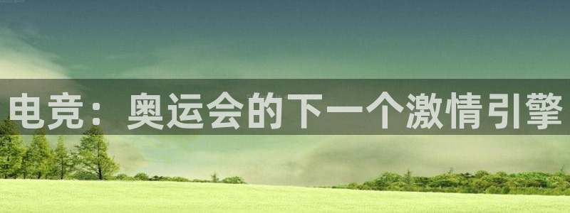 乐鱼电竞：电竞：奥运会的下一个激情引擎