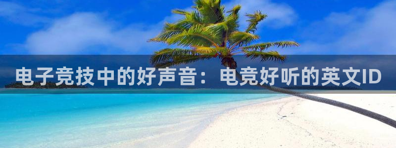 乐鱼电竞app下载：电子竞技中的好声音：电竞好听的英文ID